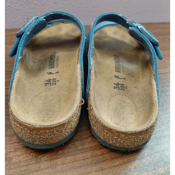 Birkenstocks Arizona Kid's Size EU34/US3Y Blue 2 Buckle Sandals - Picture 5 of 7
